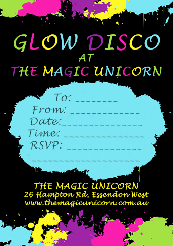 Glow Disco Invite